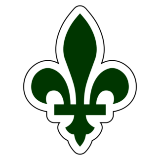 Québec Fleur De Lys Sticker (Dark Green)